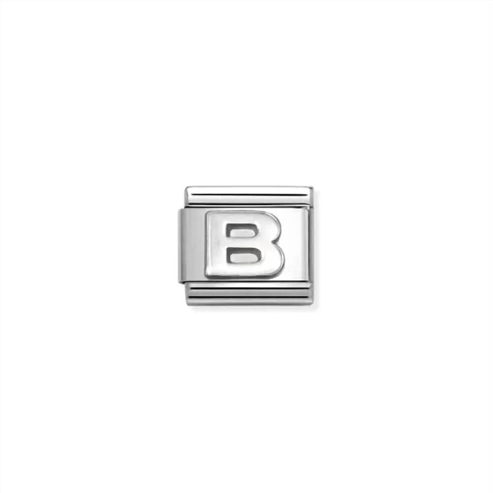 NEW NOMINATION composable classic letter links in b silver